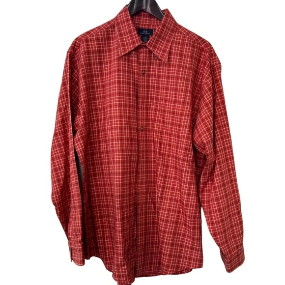 Brooks Brothers 346 Original Long Sleeve Button Shirt Plaid Sz L - Picture 2 of 6